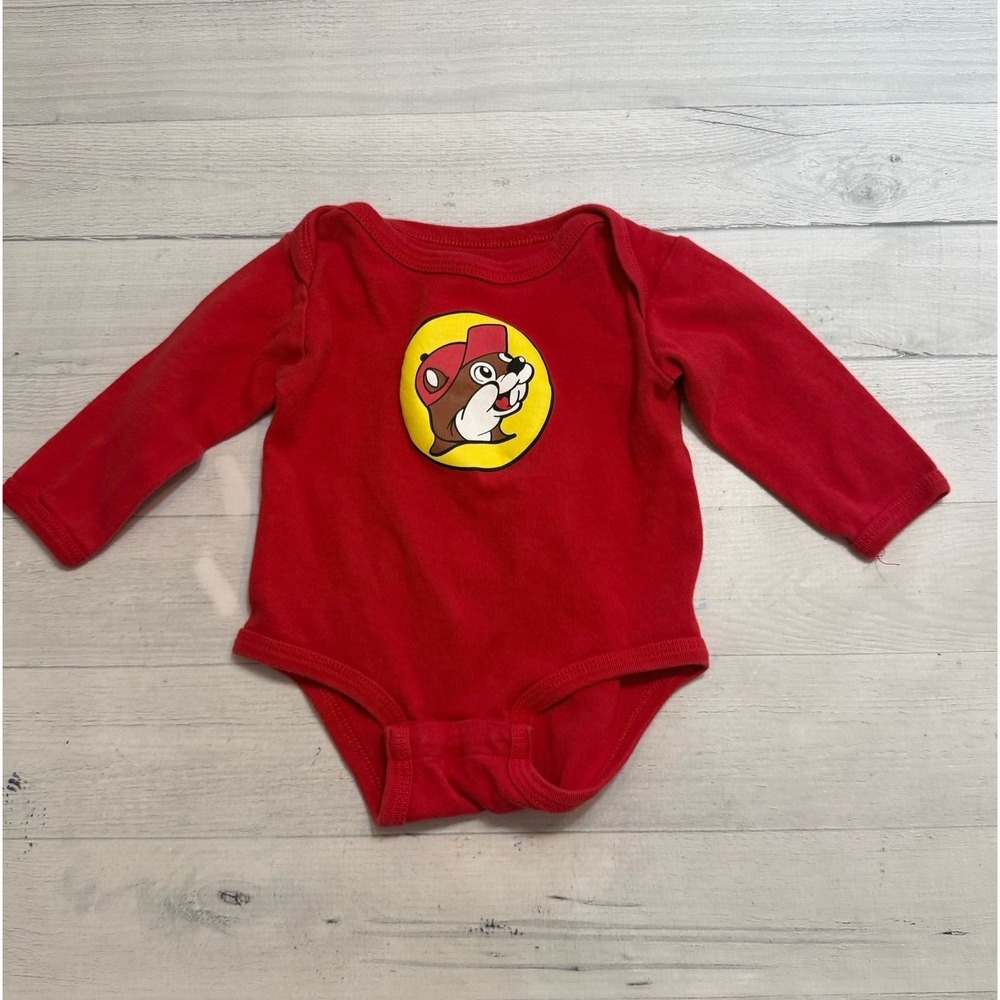Buc-ee's baby one piece red bodysuit 12 months